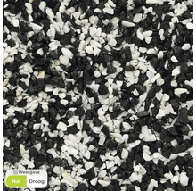 Close-up van decoratief grind in zwart en wit