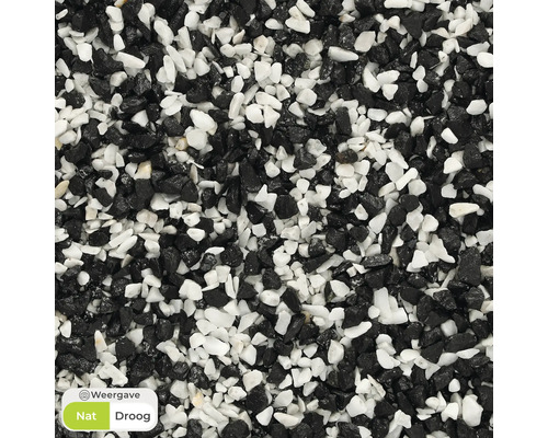 Close-up van decoratief grind in zwart en wit