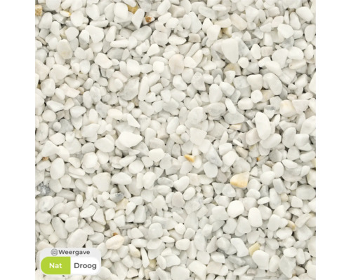 Close-up van witte sierkiezelstenen