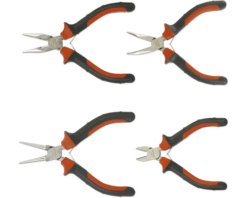 PATTFIELD Mini tangenset 4-delig Vier tangen met handgrepen