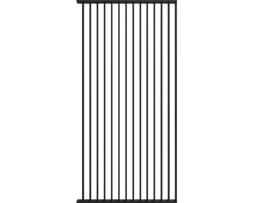 Metalen hekwerk met verticale stijlen