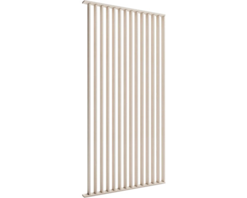 Houten privacyscherm met verticale lamellen