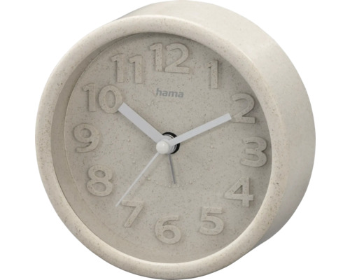 Lichte ronde Hama wekker met wijzerplaat