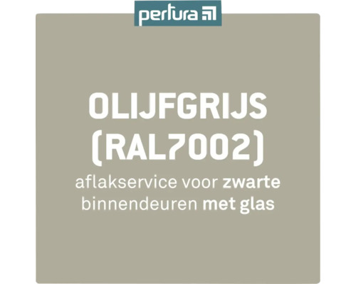 Perlura lakservice voor binnendeuren in olijfgrijs RAL7002