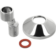 Hoekafsluiter aansluiting met rozet en afdichting