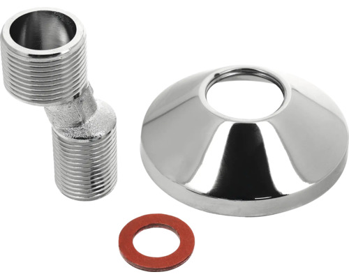 Hoekafsluiter aansluiting met rozet en afdichting