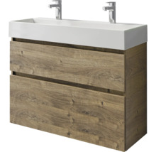 Wastafelmeubel met twee laden en opzetwastafel