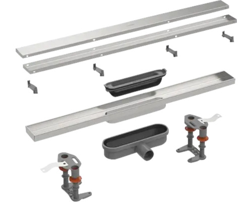 Douchegoot met accessoires voor badkamerinstallatie