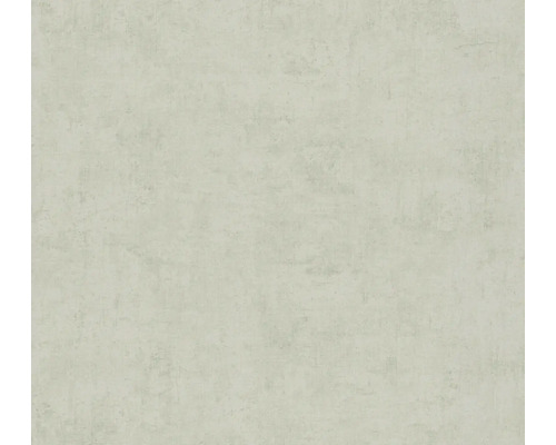 Lichtgrijs behang met een subtiele betonlook of pleisterstructuur.