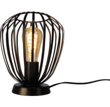 Tafellamp met metalen frame en gloeilamp