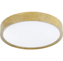 Ronde plafondlamp met houtlook