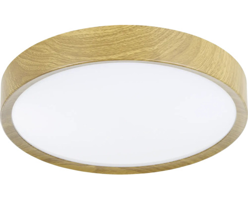 Ronde plafondlamp met houtlook