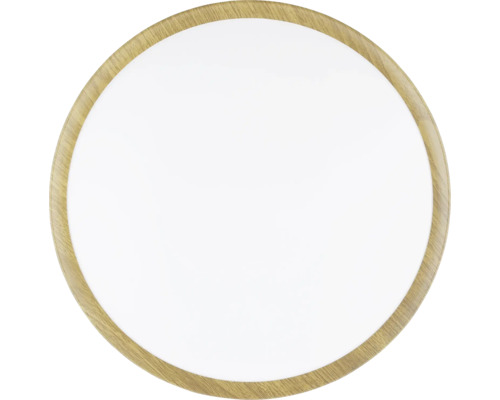 Ronde LED-plafondlamp met houten frame