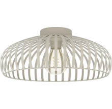 Plafondlamp met lampenkap van metalen strips