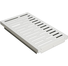 Witte afvoergoot met rooster voor buiten