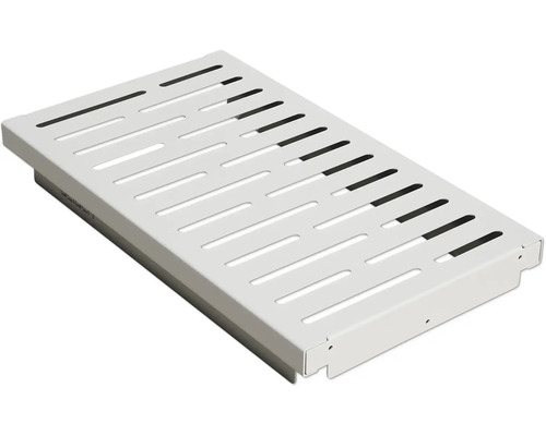 PALATINO Bankopleg Bridge wit RAL 9006 60 cm Witte afvoergoot met rooster voor buiten