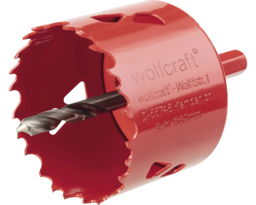 WOLFCRAFT Gatenzaag bi-metaal Ø 60 mm met centreerboor Wolfcraft gatenzaag met centreerboor