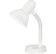 Witte bureaulamp met flexibele hals