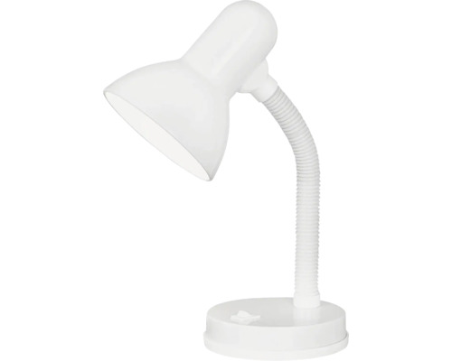 Witte bureaulamp met flexibele hals
