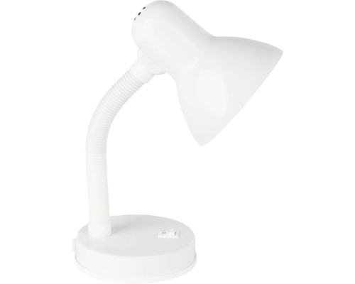 Witte bureaulamp met flexibele hals