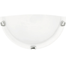 Halfronde wandlamp met chromen bevestiging