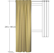 Gordijn, 245 bij 140 centimeter