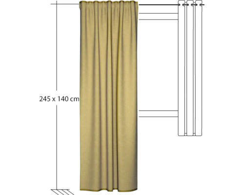 Gordijn, 245 bij 140 centimeter