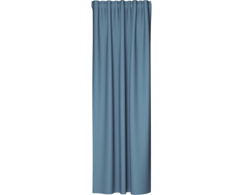 Blauw gordijn met plooien
