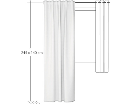 Lichtdicht gordijn, 245 x 140 cm