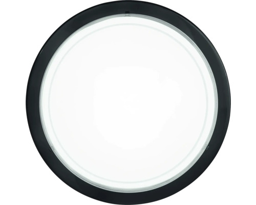 Ronde plafondlamp met zwart frame