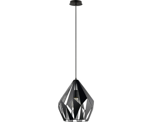 Zwarte hanglamp in geometrisch design
