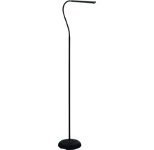 Zwarte LED staande lamp met flexibele hals voor binnenshuis