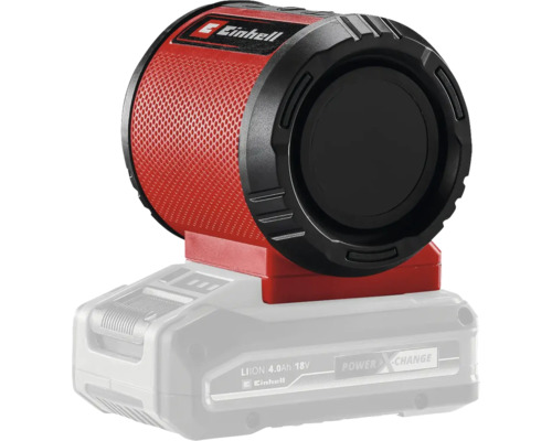 Einhell bouwradio op accu op een Power X-Change accu