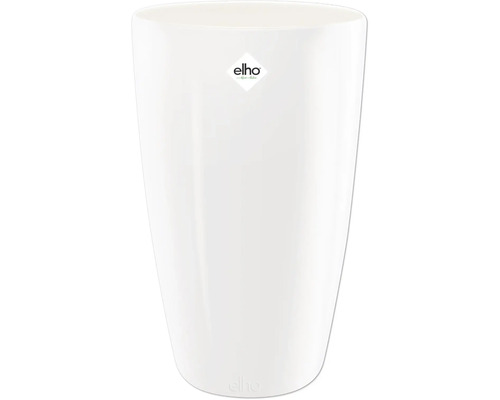 Witte plantenpot met Elho logo