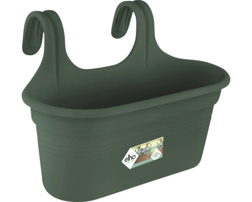 ELHO Balkonbak Green Basics Easy Hanger Kunststof groen 27x35x26 cm Kunststof balkonbak met ophanging