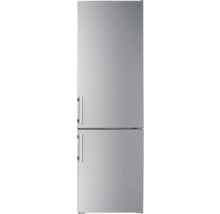 Zilverkleurige koelkast met twee deuren