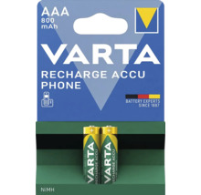 Varta Recharge Accu Phone AAA 800 mAh in een dubbelverpakking