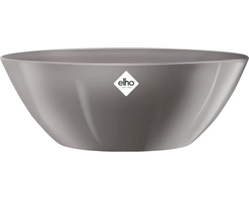 Grijze bloempot met Elho logo