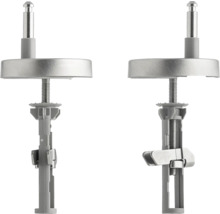 Twee bevestigingssets voor toiletbrillen