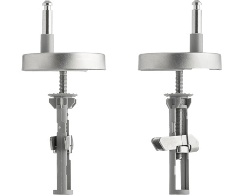 Twee bevestigingssets voor toiletbrillen