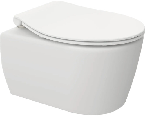 Wandcloset van keramiek met toiletzitting