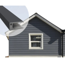 Gevel van een huis met raam en gevelbekledingsprofiel