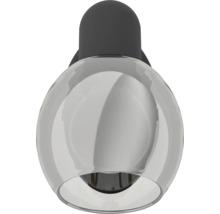 Bolvormige plafondlamp met transparante lampenkap