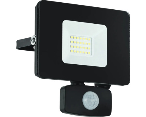 Zwarte LED-schijnwerper met bewegingsmelder