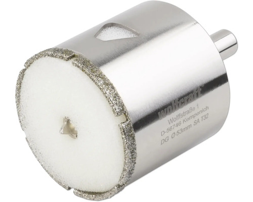 Wolfcraft diamantboor met een diameter van 53 millimeter