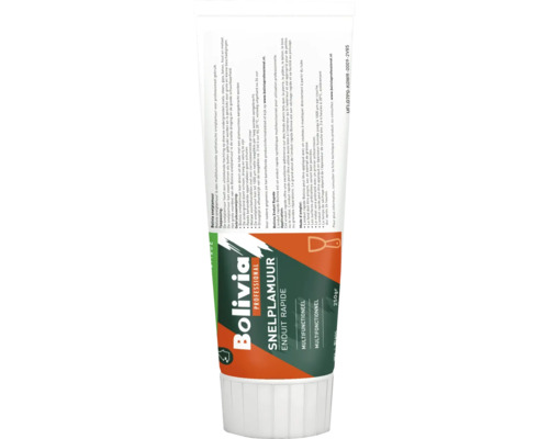 Bolivia Professional Snelplamuur multifunctioneel wit 250 gram tube voor binnen en buiten