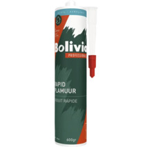 Bolivia Professional Rapid Plamuur op acrylbasis in een koker van 600 gram met spuitmond.