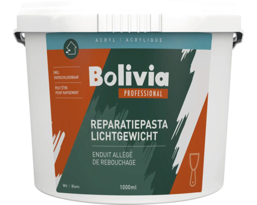 Bolivia Professional Reparatiepasta Lichtgewicht op acrylbasis, 1000 milliliter