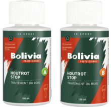 Bolivia Professional Houtrot Stop 2-componenten epoxy, component A en B, elk 100 milliliter.