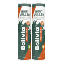 Bolivia Professional 2-componenten epoxy houtvuller, transparant, twee kokers component A en B, elk 300 milliliter.